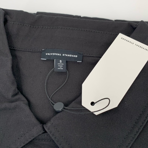 Universal Standard Upstate Stretch Cotton Twill Manor Jacket black coat new 1X - Picture 6 of 6